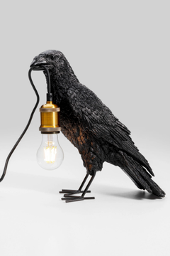 ANIMAL CROW - Handmade LED polyresin table lamp by KARE Design - view 3